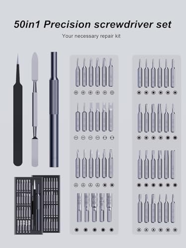 image for AXTH 50-in-1 Precision Screwdriver Set, Professional Magnetic Small Re