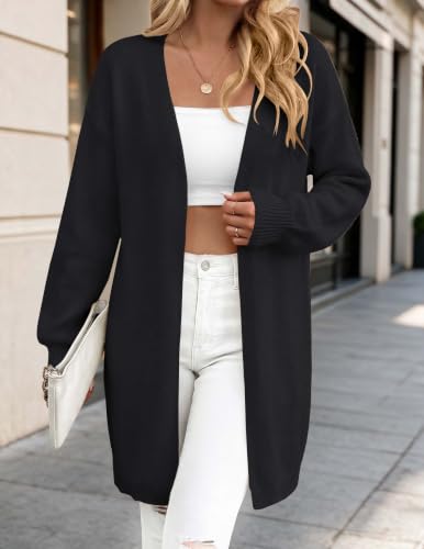 Image of Oversized Long Cardigan Sweaters for Women Cute Heart Fall Coats Outfits | Soft Knit Long Sleeve Cardigans, Winter Fall Clothes, Dressy Casual Office Work Teacher Outfits