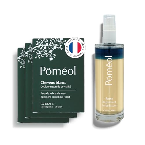 Pigmentation cheveux blancs et gris pack serum repousse anti-chute Pomeol