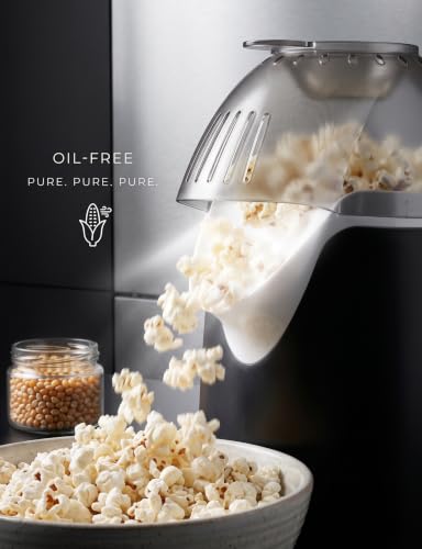 Image of Aluminum Popcorn Making Machine and Use Electric Big Popcorn Machine Automatic Household Electric Instant Popcorn Maker Stylish Design (Black Popcorn Maker)