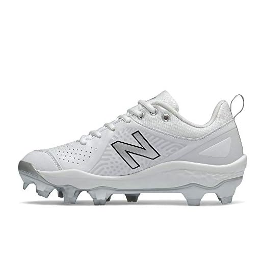New Balance Women's Fresh Foam Velo V2 TPU Molded Softball Shoe, White/White, 8