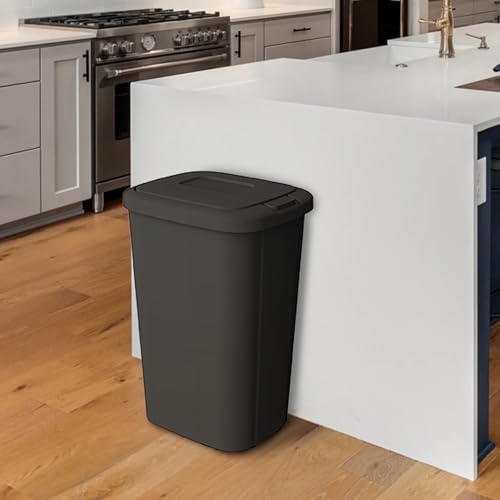 Caneca de basura rectangular de 13.3 galones con tapa táctil miniatura 7