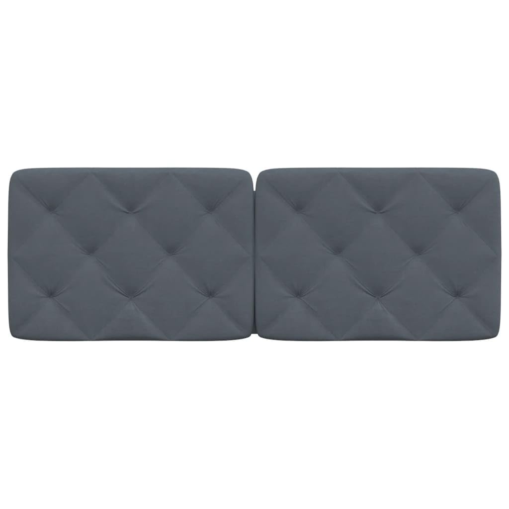 vidaXL Kissen für Kopfteil, Wandpolster Polsterpaneel Bettkopfteil, Rückenkissen Polsterkopfteil Wandkissen Schlafzimmer, Dunkelgrau 140cm Samt