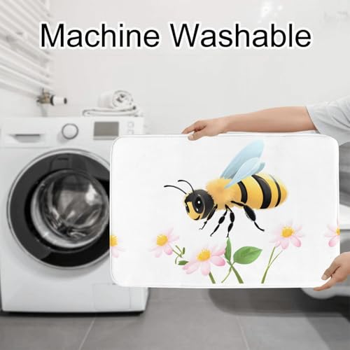 Tapis de sol de bain abeilles pour WC et salle d'eau - 7