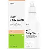 Hermz H+P Replenishing Sensitive Body Wash: Eccema & Psoriasis Body Wash para piel seca o sensible, aceite de cáñamo y probióticos humectan y combaten la piel seca, gel de ducha natural