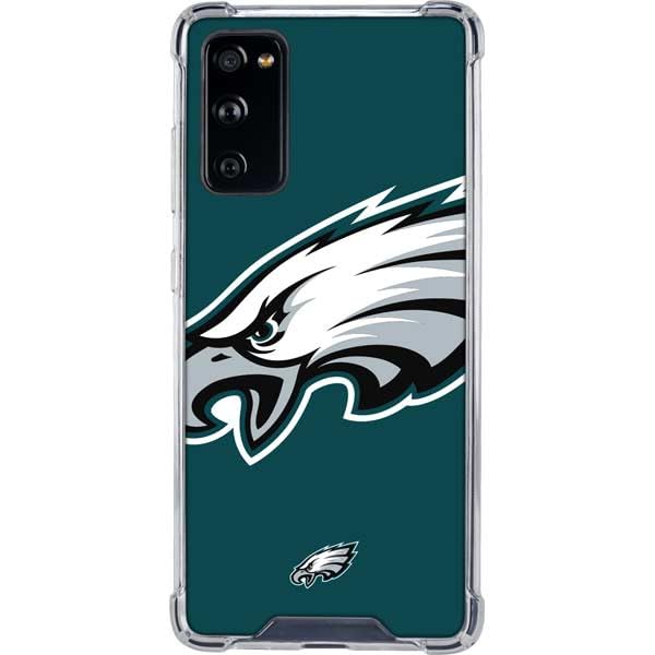 Skinit Clear Phone Case Compatible with Galaxy S20 FE - Officially Licensed NFL Philadelphia Eagles Large Logo Design