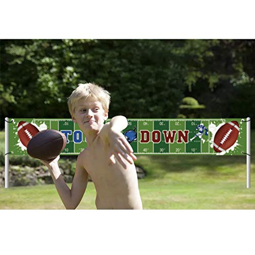 Large Football Themed Birthday Party Banner, Sunday Game Day Sports Fan Supplies, Football Photo Backdrop Hanging Decorations (9.8 x 1.5 ft) - Image 6