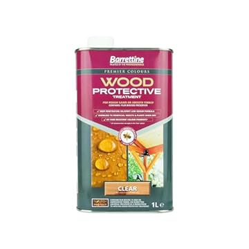 Barrettine Wood Protective Treatment (Clear, 1L) - Ideal Treatment for Outdoor Treated Timber Structures. Wood Protector Oil with Water Repellent Qualities. UV & Fade Resistant.