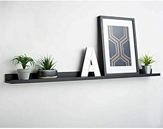 Ki Contemporary Photo Shelf Picture Shelf 120cm Easy To Install - Black Finish