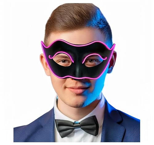 Masque de bal masqué lumineux accessoire de déguisement Halloween fête Venise