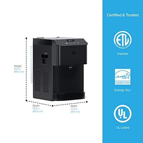 Image of Brio Moderna Self-Cleaning Bottleless Countertop Water Cooler Dispenser - with 3-Stage Water Filter and Installation Kit, Tri Temp Dispense, and LED Night Light - UL /Energy Star Approved