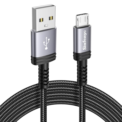 Câble Micro USB, [2M] 3A Charge Rapide Câble Android Durable Cable de Chargeur de Téléphone Mobile en Nylon pour Samsung Galaxy S7/S6/S5/J3/J5/J7, Huawei, Nokia,...