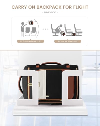 LOVEVOOK 40L Travel Backpack for Women, TSA Approved Carry On Backpack with 3 Packing Cubes, Personal Item Bag Fits 17" Laptop, Water-resistant Carry On Bag for Airplanes の商品画像 2
