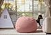 WEKAPO Stuffed Animal Storage Bean Bag Chair Cover for Kids | Stuffable Zipper Beanbag for Organizing Children Plush Toys Large Premium Cotton Canvas (Solid Pink, X-Large)