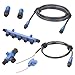 Plinkwirekb NMEA 2000 N2K Starter Kit Marine Grade Backbone Cable Drop Cable Tee Splitter 5 Way T Connector Terminators Power Cable with Fuse for Lowrance Simrad B&G Navico Garmin Networks (Kit D)