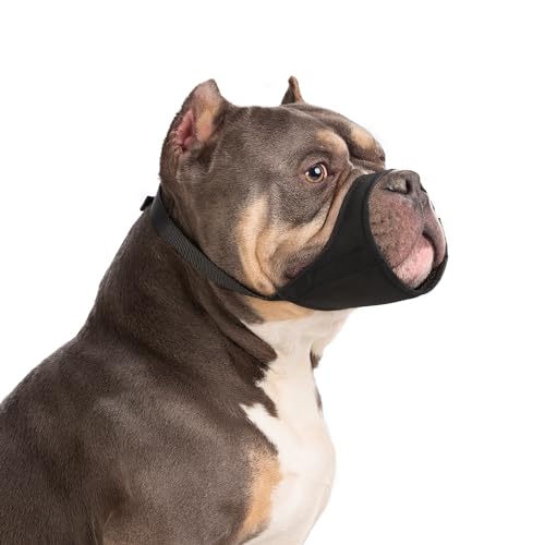 Yoolhamy Bozal para cão Pitbull bozales macios para Rottweilers American Bully Bulldog Boxers para evitar mordeduras e latidos para cães médios e grandes para higiene (XL)