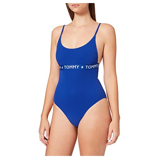 Tommy Hilfiger Damen Cheeky ONE-Piece Badeanzug, saphirblau, S