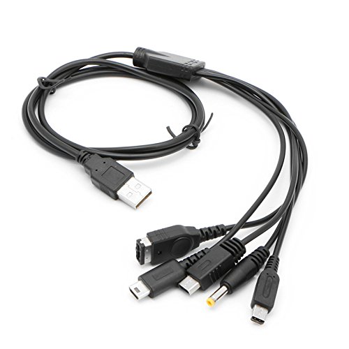 USB Charging Cable for Nintendo GBA SP WII U 3DS NDSL XL DSI PSP 5 in 1 cable