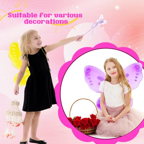 Pack de 24 alas de hada para niñas multicolor miniatura 7