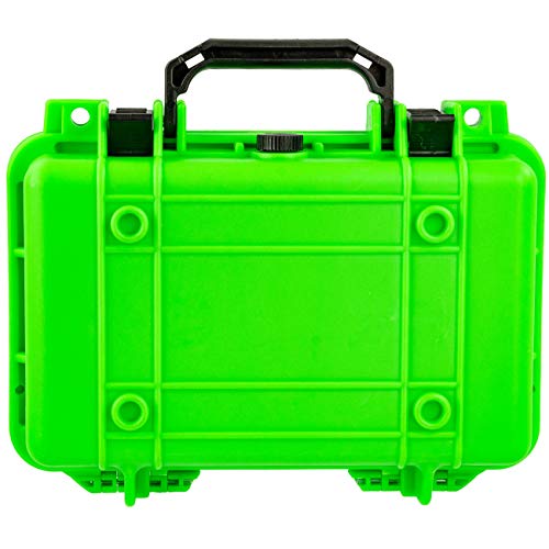 Eylar Hard Gun Case Water & Shock Proof With Foam Tsa Approved 11.6 Inch 8.3 Inch 3.8 Inch (Neon Green) #TOP4