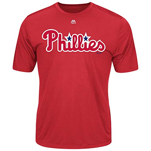 Majestic Men's Cool Base MLB Evolution Shirt Philadelphia Phillies XL