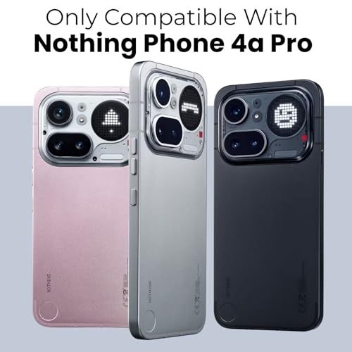 Image of RIGGEAR Shockproof Sleek Hybrid Armor 360 Rotating Magnetic Ring Stand Back Cover Case Compatible with MagSafe Accessories for Nothing Phone 4a Pro 5G (Clear PC + Black TPU Bumper)