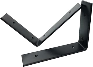 INOOMP 2pcs Tripod Stainless Steel Shelf Wall Mounted Black Hardware Rustic Shelves L Shaped Shelf Bracket Metal Shelving Steel Shelf Supports Wall Rack Support Supporting Rack Shelf Rack