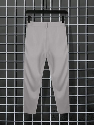 Image of Aahwan Men's Black Regular Fit Mid Rise Solid Pleated Baggy Korean Trousers