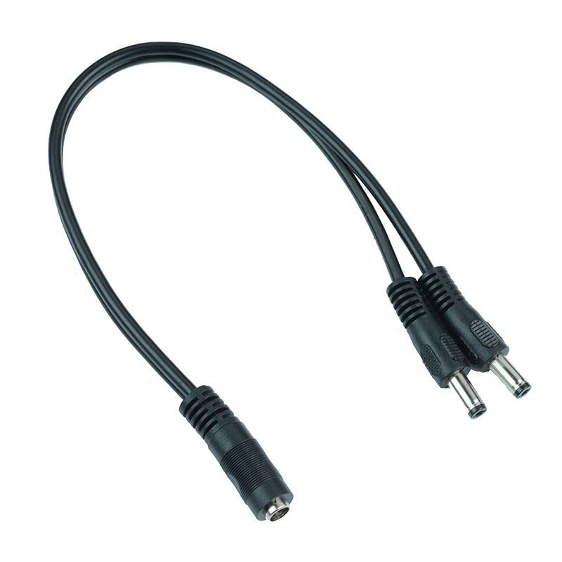 Switch Electronics 1 to 2 Way 2.1mm x 5.5mm DC Splitter Cable C3703 1 Female Socket to 2 Male Plugs 12V DC Extension LED Strip CCTV