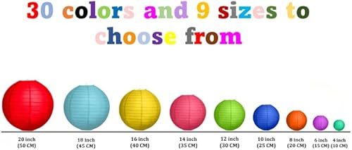 Miniatura 7 de Paquete de 3 linternas redondas de papel para decoración de boda y fiesta de cumpleaños (blanco, 12 pulgadas/11.8 in)