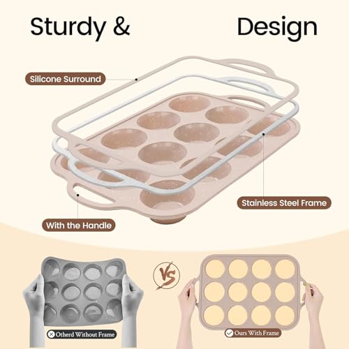 Moule à muffins rigide et silicone moucheté haute qualité