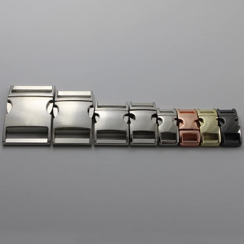 FOULA Metal 10 mm 15 mm 20 mm 25 mm boczne zwalnianie zakrzywiona klamra do bransoletki Paracord pies kot obroża klamry DIY akcesoria