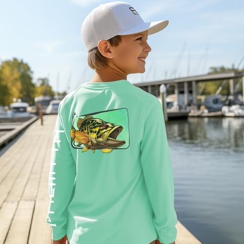 Palmyth Boys Fishing Shirt Youth Long Sleeve T-Shirt Upf 50+ Sun Protection  thumb #2