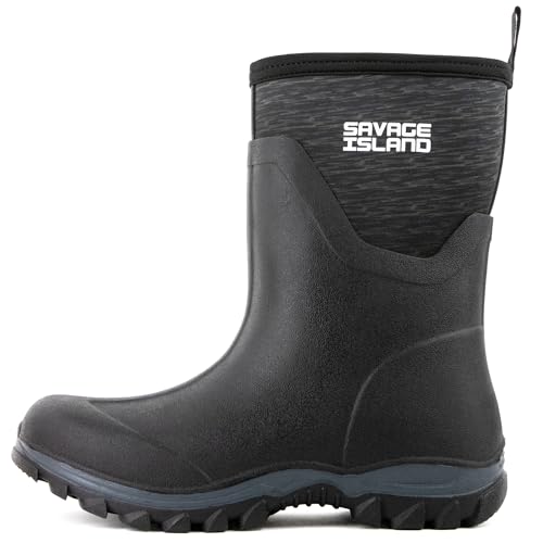 Savage Island Short Women's 5mm Neoprene Lined Wellington Boots Outdoor Ladies Insulated Womens Wellies