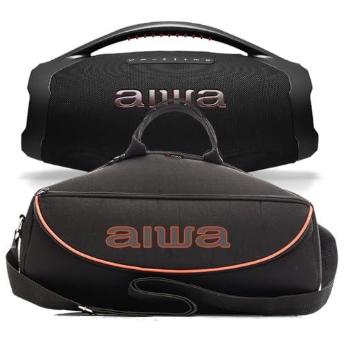 TRIBOSHOP Bolsa Case Capa Bag Compatível Boombox Plus Aiwa, A Prova D'Água, Acolchoado - Com Alças De Mão E Ombro