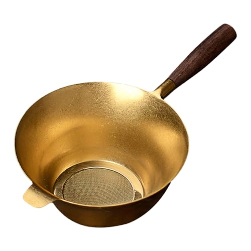 Colador de hojas de té, colador de té de acero inoxidable, difusor de malla fina con mango de madera, utensilios de cocina tipo olla para café, , teteras, tazas, restaurante, camping