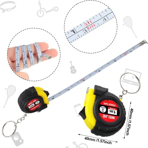 Jutom 456 Pcs Mini Tape Measure Keychain Bulk Mini Screwdriver Keychain Set Adult Tool Party Prize for Father's Men Gifts by Jutom - Image 3