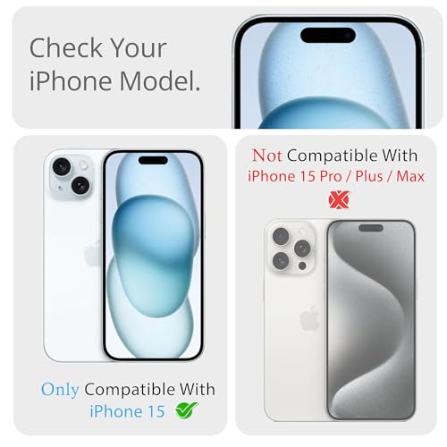 Image of Tempered Glass Screen Protector Compatible for iPhone 15 with Edge-to-Edge Protector and Easy Installation Kit, Pack of 1, Black