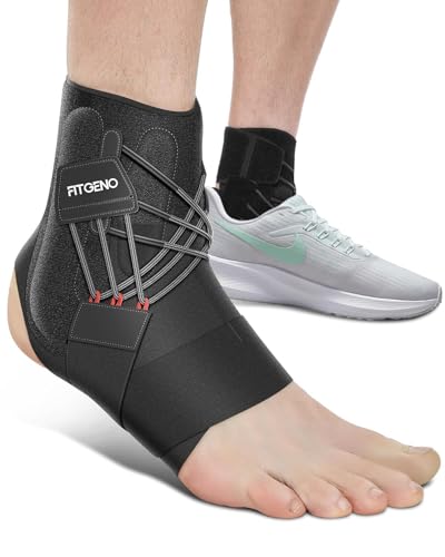 Fit Geno Ankle Brace for Sprained Ankles - Adjustable Breathable