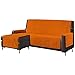 Sofabezug für Chaiselongue, 4-Sitzer, elegant, wendbar, passend für beide Seiten, Orange