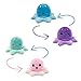 Produktbild GLEASY Pack of 2 Oktupus Stimmungs Kuscheltier Octopus Plüschtier Spielzeug für Kinder Doppelseitig Flip Kuscheltier Geschenke Für Mädchen und Jungen