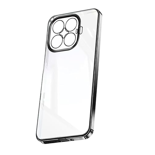 LUNBER-ARMOR�EFor Xiaomi 17T �N���A�P�[�X �J�o�[ �N���A ���� ���b�L TPU �\�t�g�P�[�X ���� ������ For �V���I�~ 17T (�u���b�N)