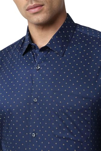 Image of Peter England Men's Cotton Print Slim Fit Shirt