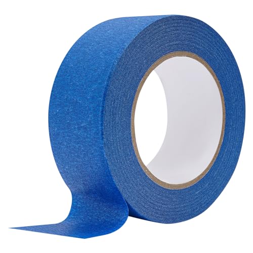 Painter Tapes, Painting Tape for Walls,Masking Tape, Bluecrepe 36 Roll Pack for Clean Paint Edges, Easy-Remove Water Adhesive, Writable Surface, Diy Trade Decorating, Home Site Use 55 Meters Blue