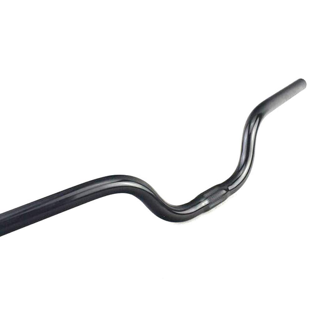 SENQI Guidon de vélo à pignon fixe en alliage d'aluminium en forme d'hirondelle 25,4 × 22,2 × 580 × 100 mm, noir