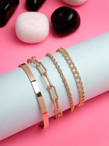 Adjustable Combo Bangle Bracelet Set of 4