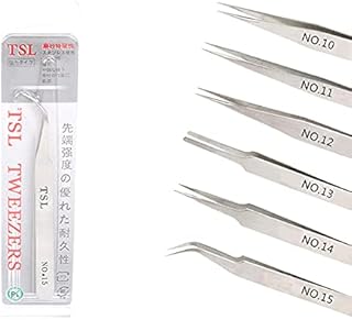 6Pcs/Set Tweezers Electronics Tweezers Stainless Steel Forceps Set Kit Precision Watchmaker Repair Multi Tools Hard Thick