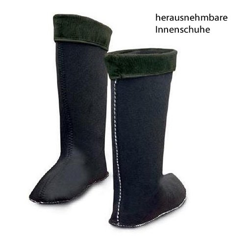 LEMIGO leichte EVA Gummistiefel gefüttert Grenlander (44, Grün)