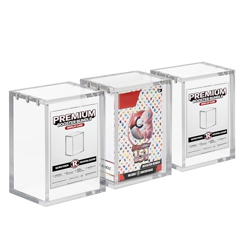 Rocket Supply Co. (3-pack) Premium Booster Bundle Magnetic Acrylic Display Case | 8mm + 5mm Acrylic - (3-pack) Booster Bundle