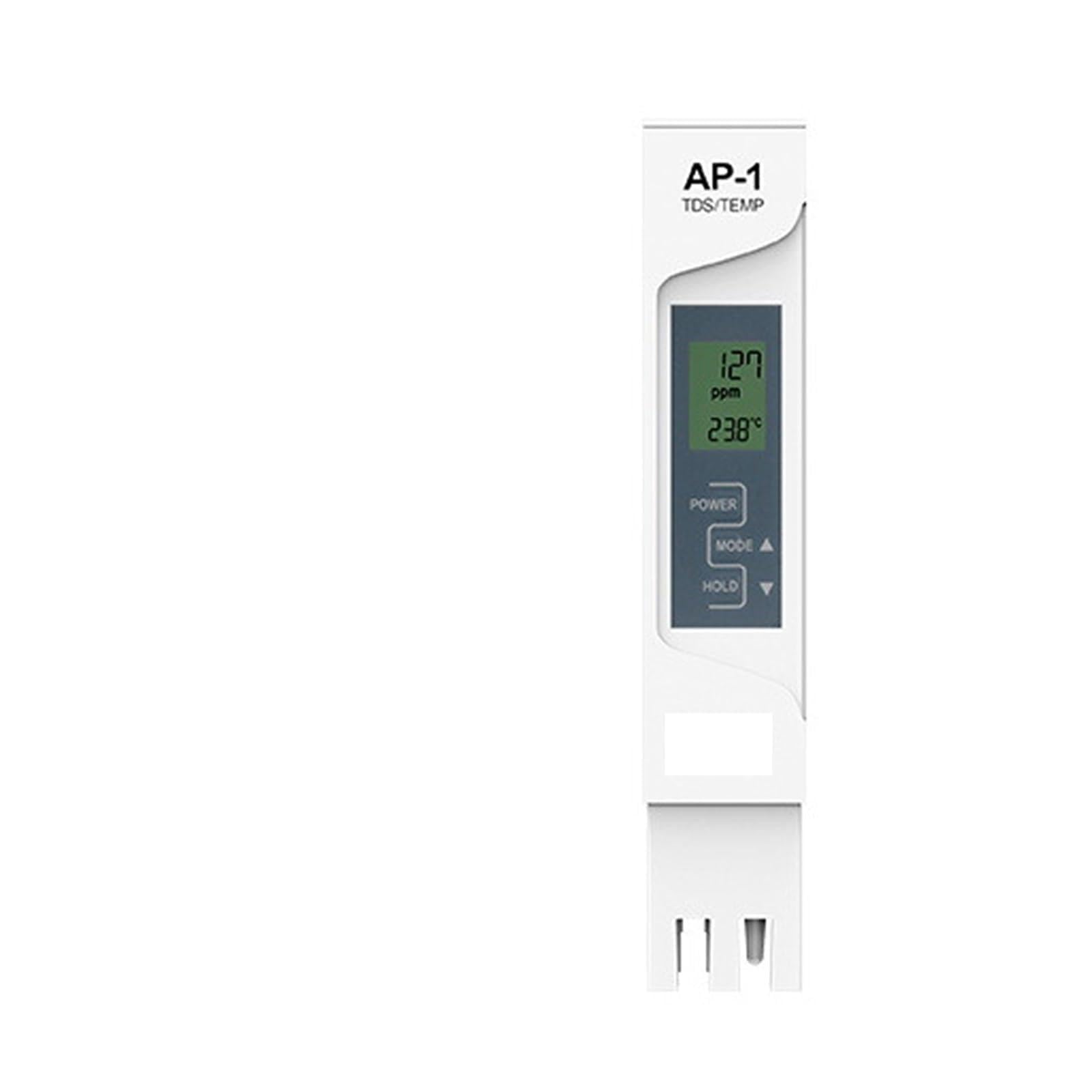 Medidor de TDS Medidor Digital EC de 0 ~ 9999us, conductividad del agua potable, probador de sólidos disueltos for acuario hidropónico, medición de líquidos nutrientes ( Color : Bianco , Size : Temp T